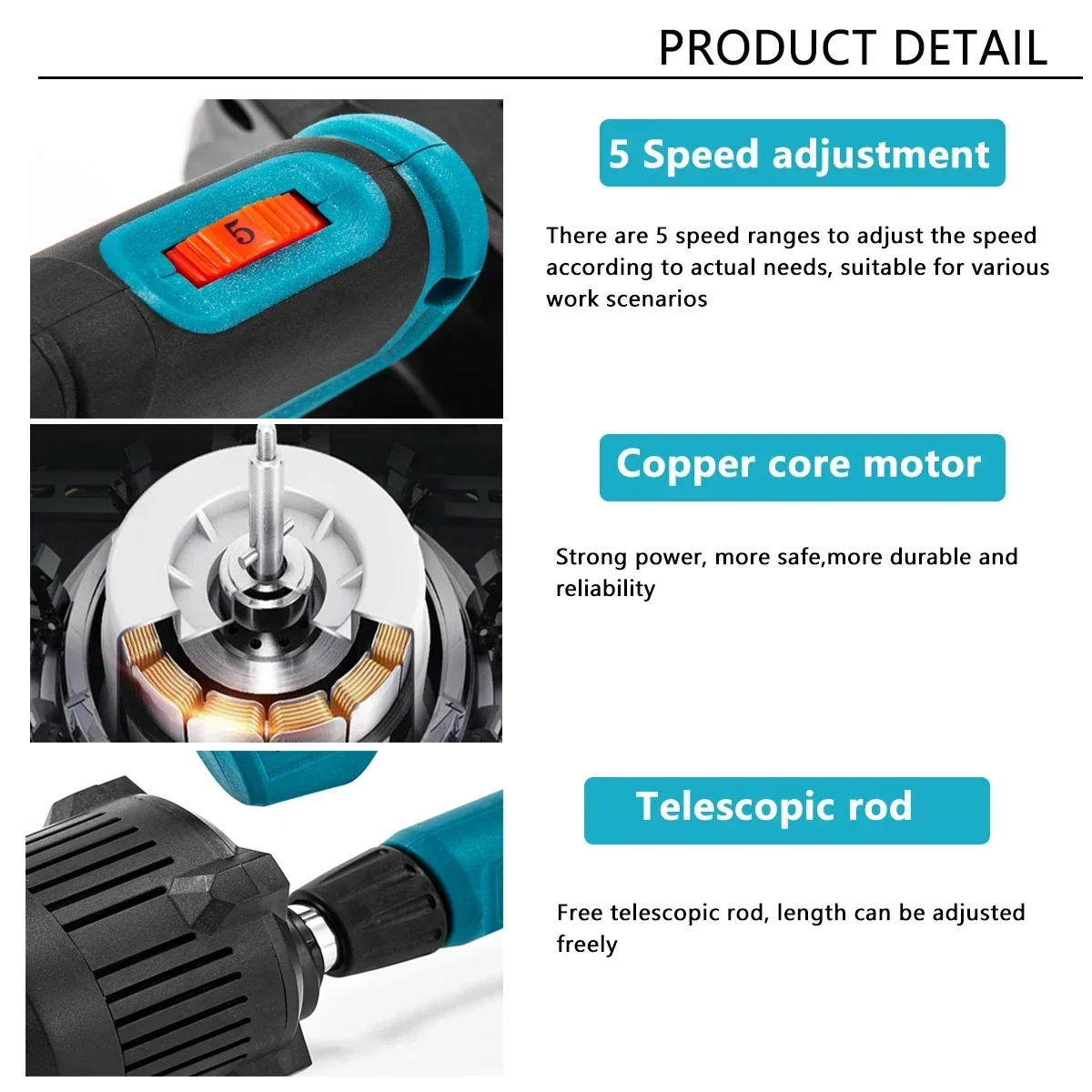 Souffleur d'air extensible sans fil, aspiration par soufflage, collecteur de poussière de cuir chevelu, sans balais, kopcopique, seul le corps