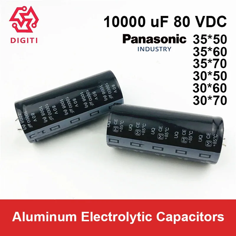 80V10000UF Aluminum electrolytic capacitor Snapin capacitor 80V 10000UF Panasonic capacitor 30X50 30X60 30X70 35X50 35X60 35X70