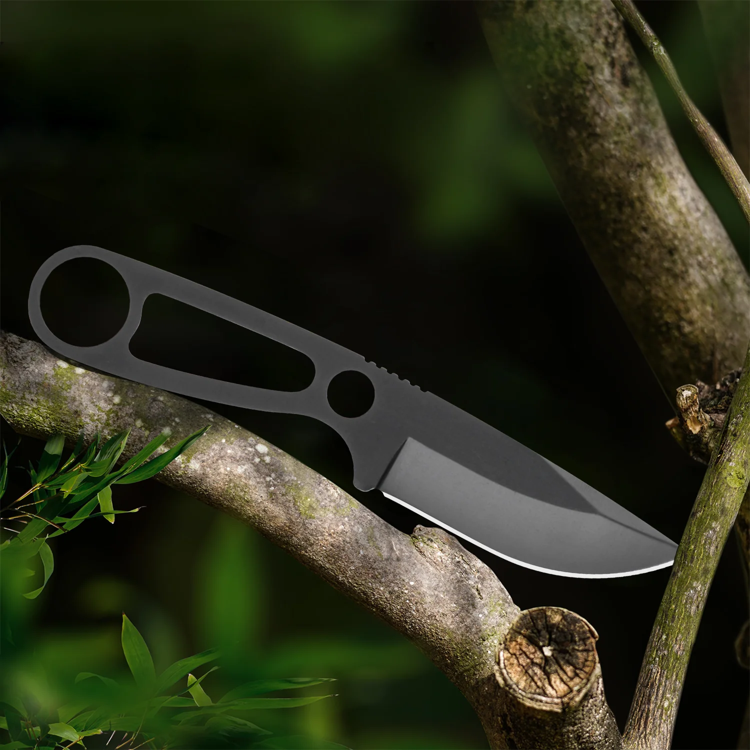 Mini Full Tang Fixed Blade Knife,Anti-Slip Handle,Lanyard Hole Design,EDC Portable Pocket Knife,For Outdoor Camping,Daily Use