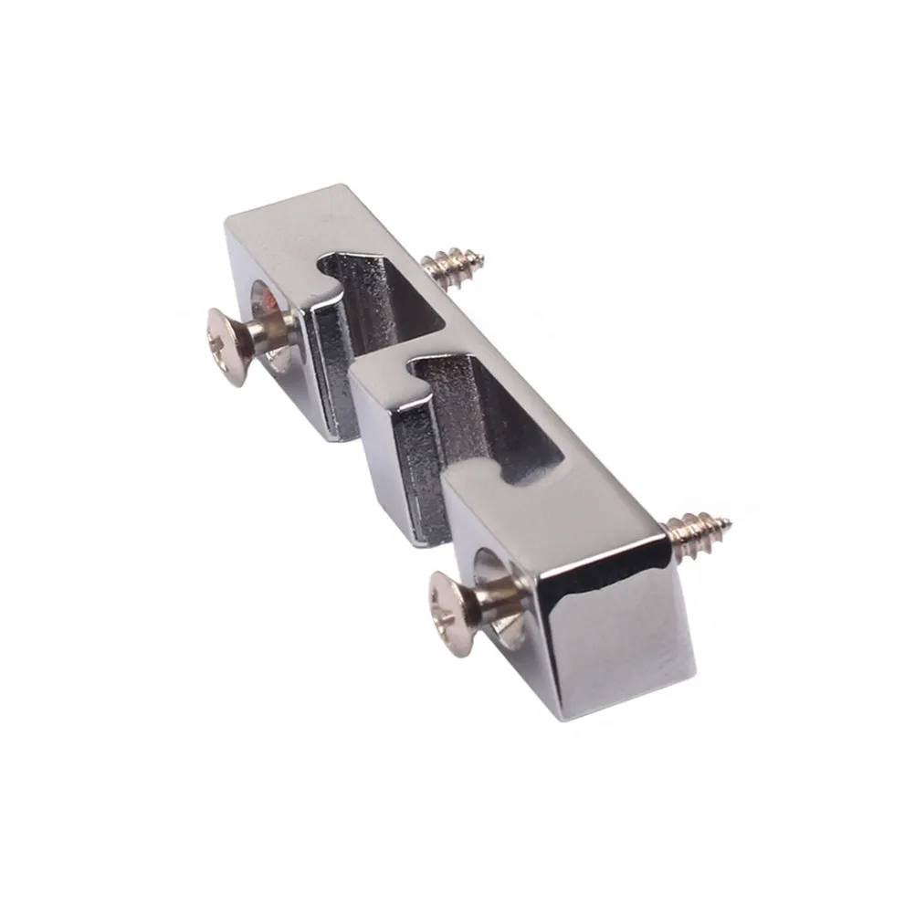 3 String Bass Guitar String Guide Retainer Zinc Alloy Machined Metal Roller for Enhanced Tone Sustain and Playability Chrome