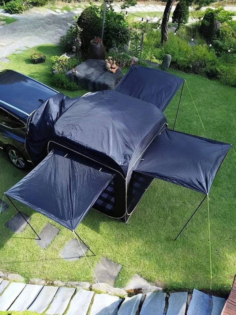 Car Box Docking Tent SUV Car Rear Tent 5-8 Person Camping Travel Car Mounted Tent Travel