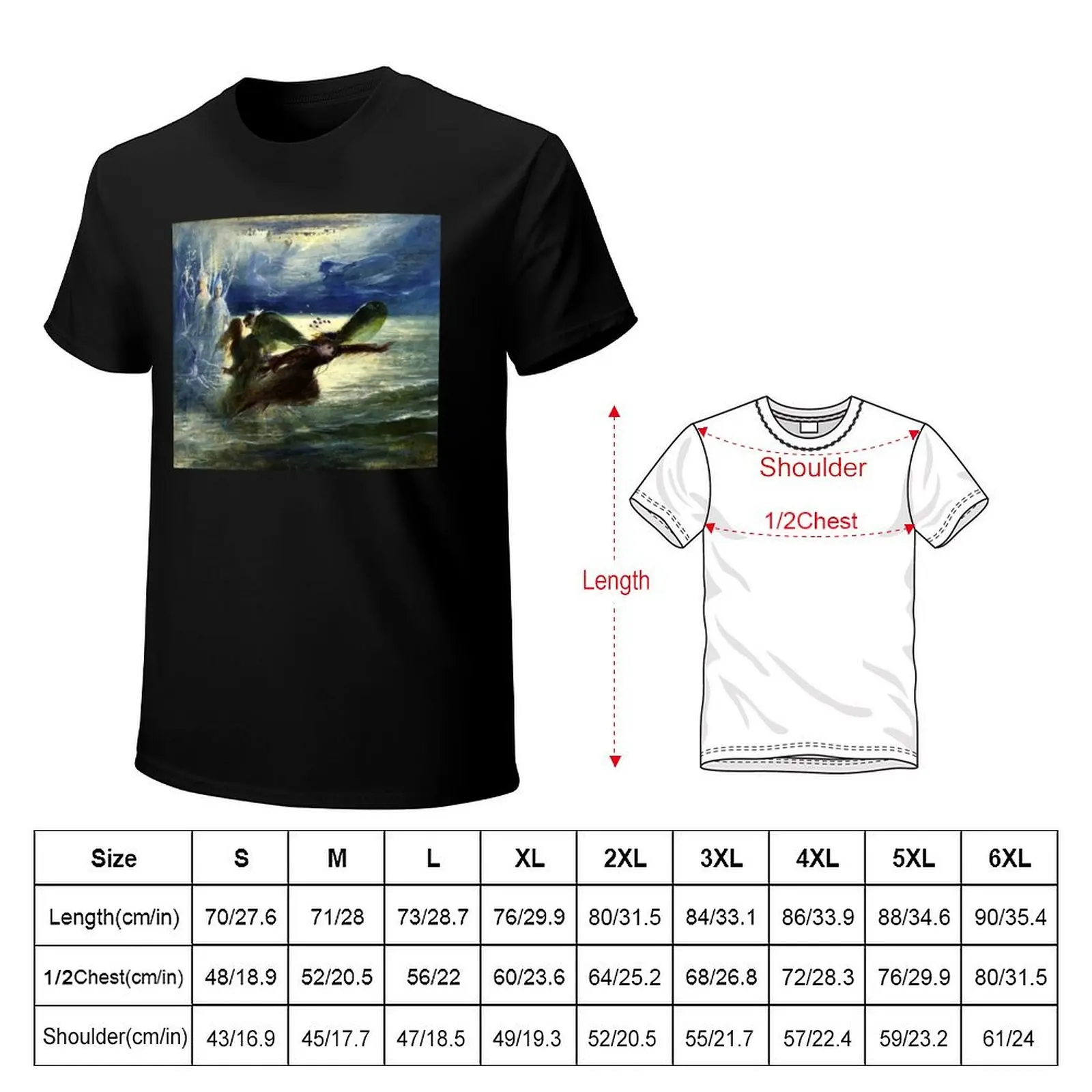 Sea Sprites in Flight - John Anster Fitzgerald T-Shirt cotton t shirt man T-Shirt