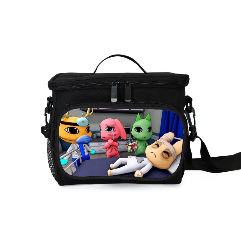 Animal Hospital Game Lunch Bag Student Kids Lunch Box Bag Portable Insulated Food Storage Bag Children School Meal Pouch
