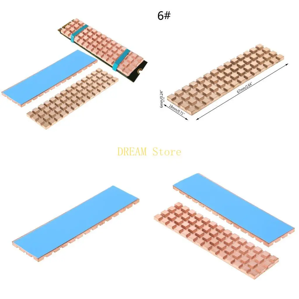 

Copper for M.2 2280 Heatsink Cooler Hard Drive Radiator 67x18mm best sale