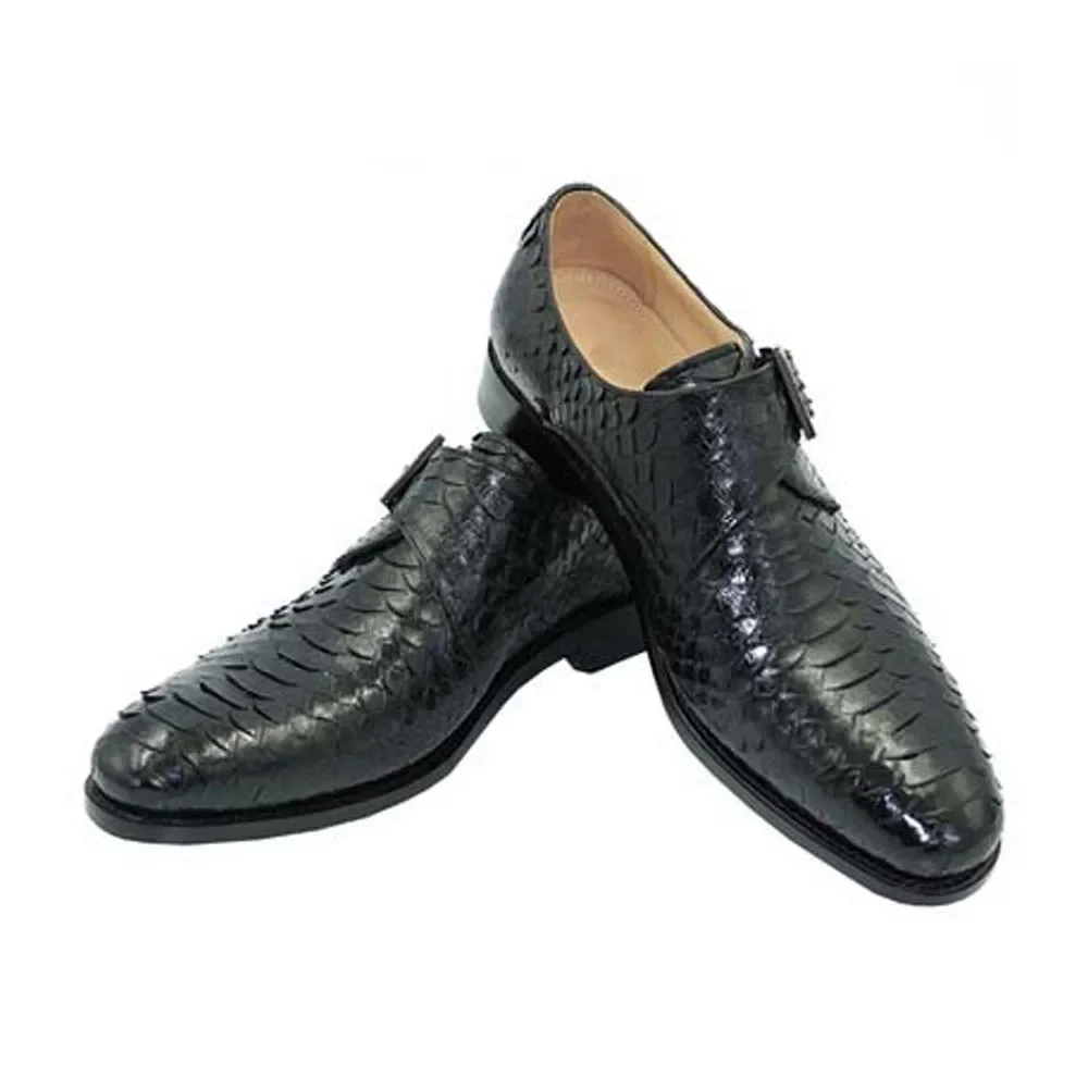 hulangzhishi new Pure manual  Python leather  men formal shoes  Men dress shoes  Round head  business  shoes male