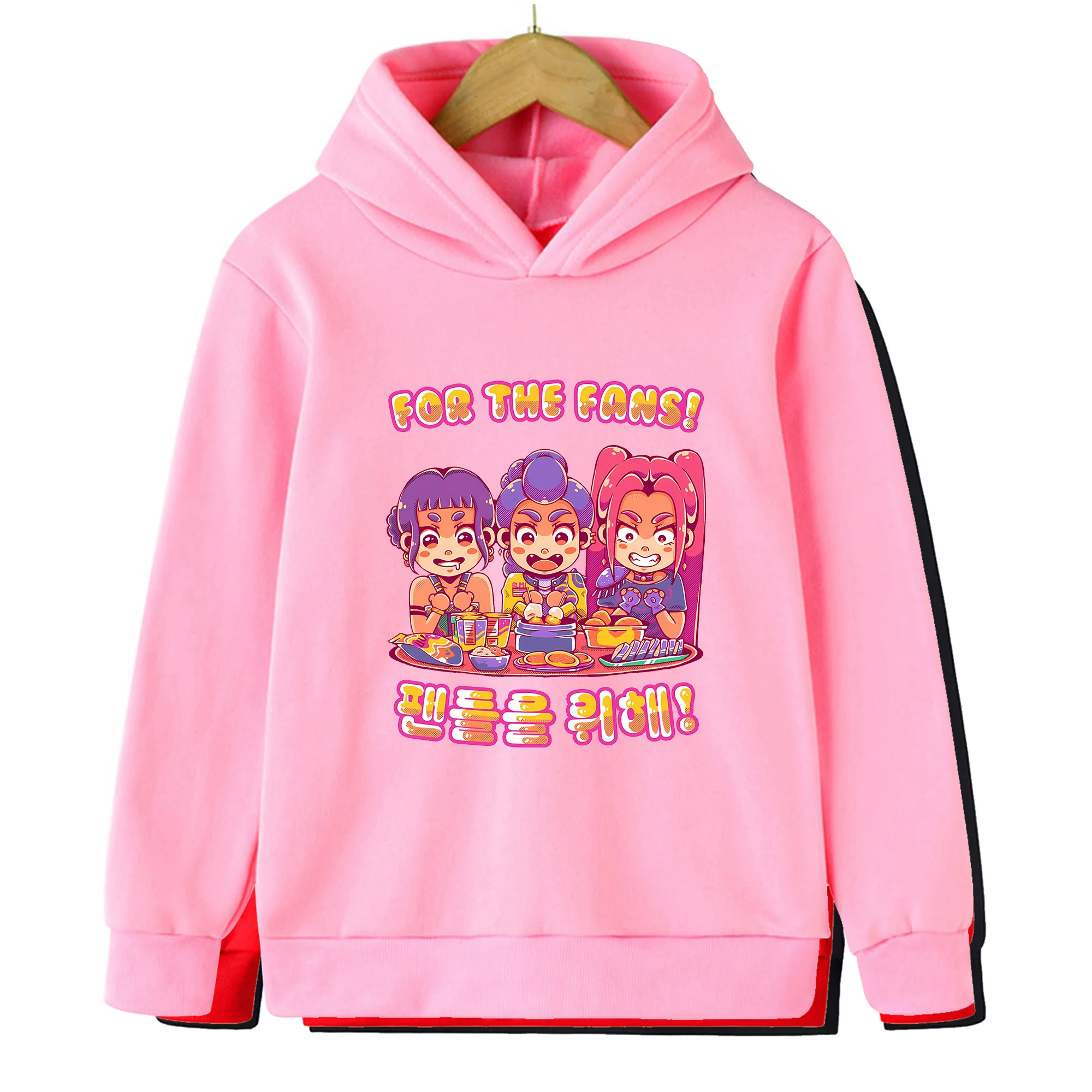 جديد KPop شيطان الصيادين الكرتون موضة عادية الفتيات أفضل هوديي 2025KPop ملابس الأطفال الربيع والخريف هوديي