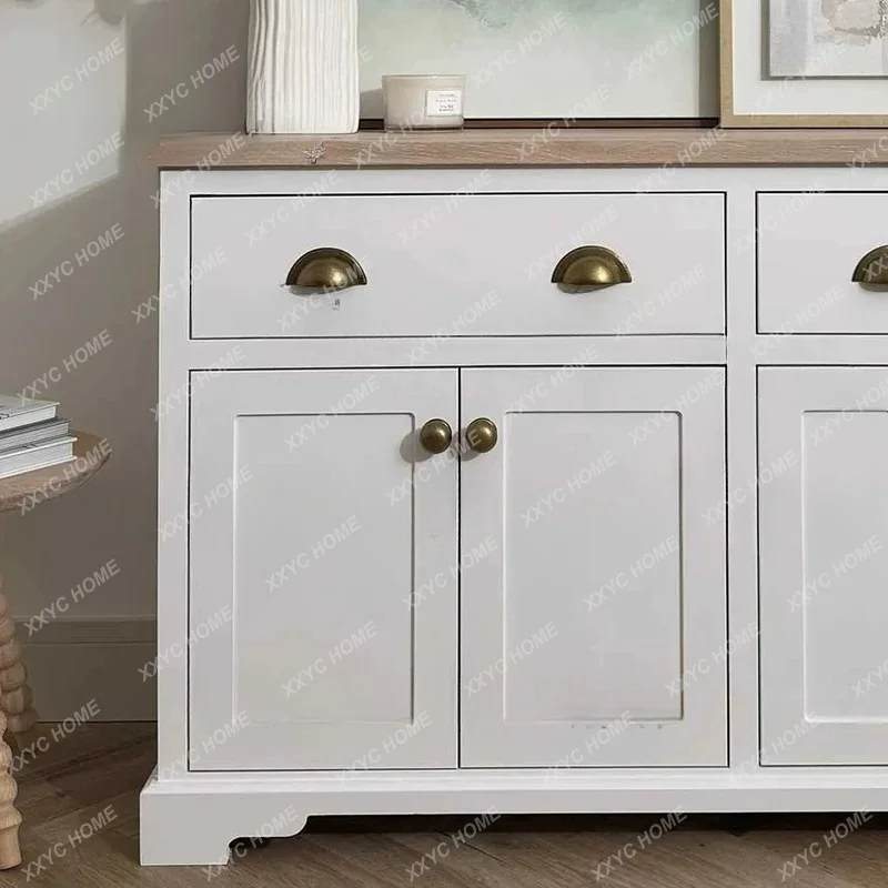 Color Contrast Luxury Dresser Living Room Wall Storage Drawer Door Cabinet