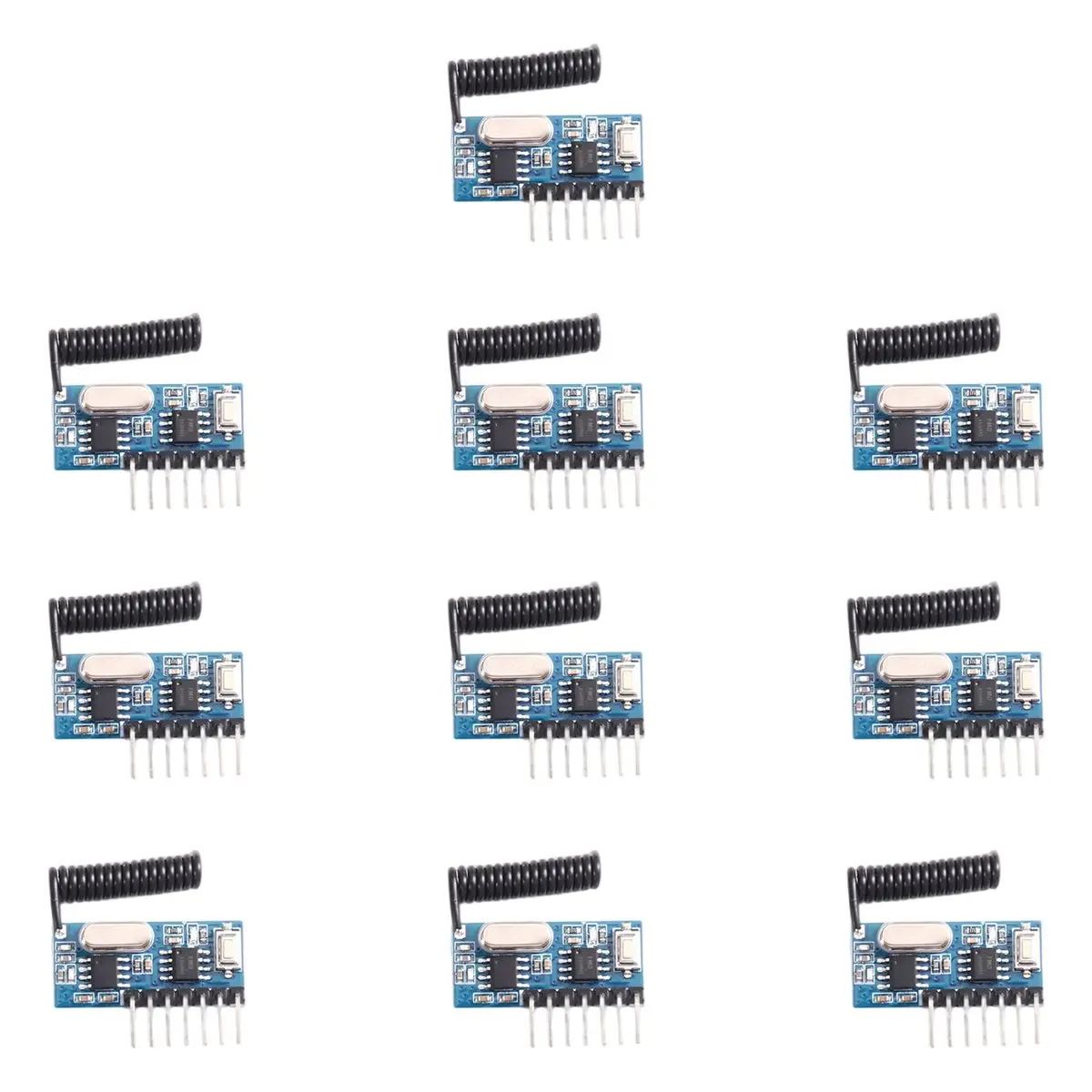 10pcs Receiver Module 315 MHz with 4CH Output and Learning Code Decoder for Remote Controls Encoding