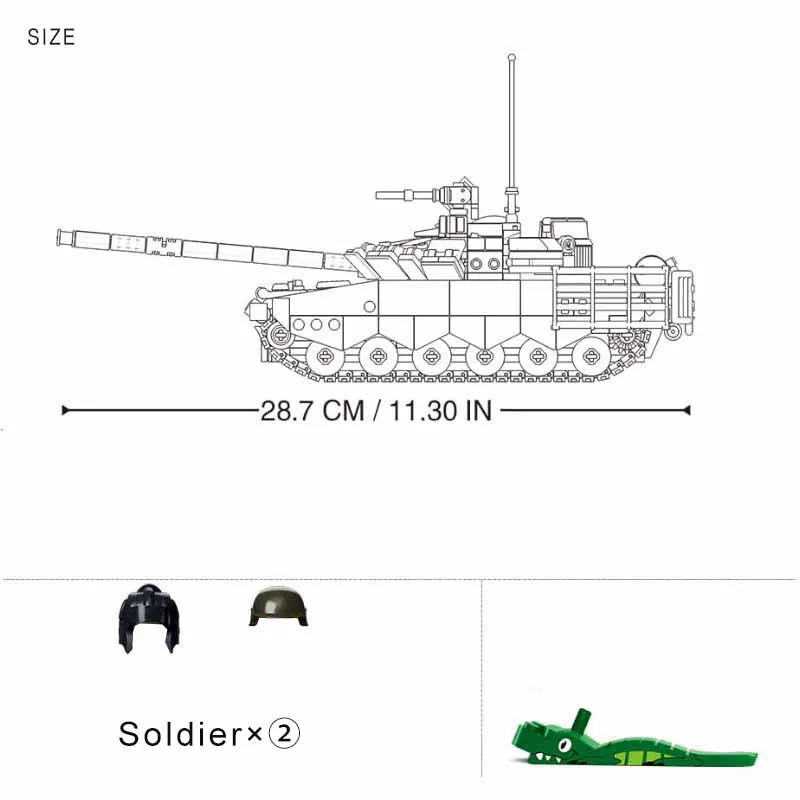 2023 New Soviet Army Flying Tank T-80 Building Blocks Russia Soldiers Armored Vehicle Bricks Kids Military Weapon Toys Set