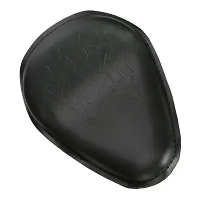 Universal Motorcycle Black Skull Leather Solo Seat For Harley Honda Kawasaki Suzuki Yamaha Custom CB