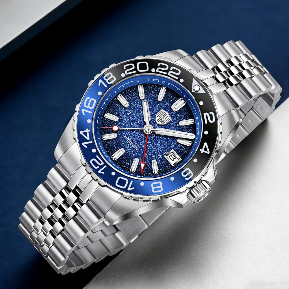 

2026 RollsTimi GMT men's automatic watches all-steel NH34 men's mechanical watch AR sapphire waterproof men's clock reloj hombre