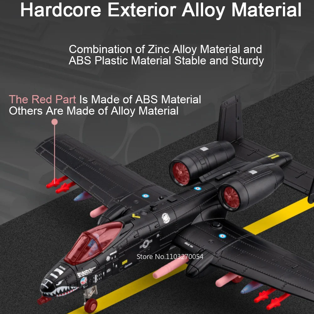 1:32 合金製 A-10 サンダーボルト II ‌   攻撃機 F-14 トムキャット戦闘機 ダイキャストミリタリーモデルおもちゃ 車のサウンドライト 男の子のコレクションギフト