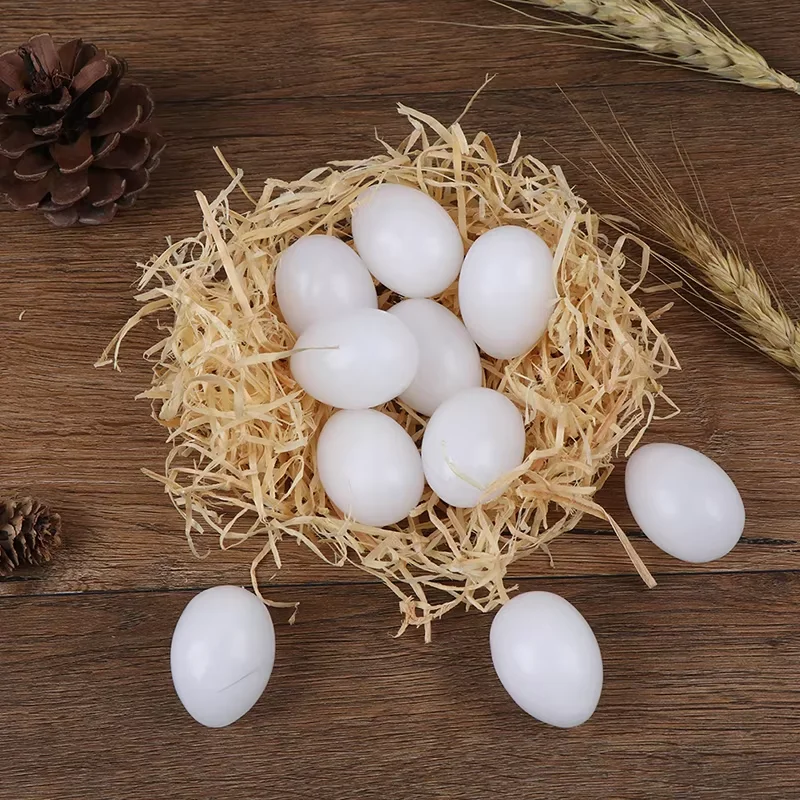 10pcs/lot Pigeon False Eggs Filled White Plastic Simulation For Hatch Breeding Supplies