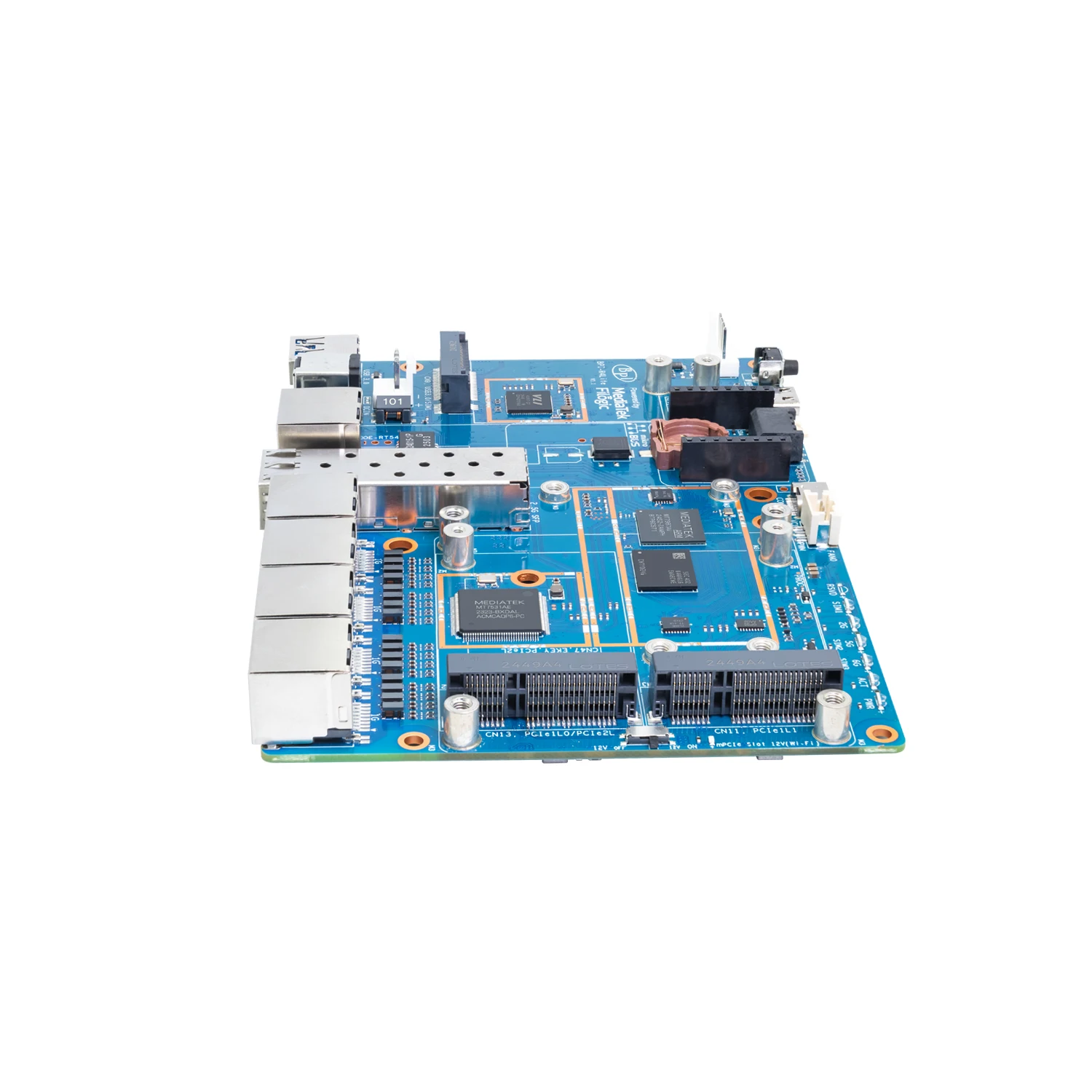 Banana Pi MediaTek MT7987A for Cellular networking solutions (4G/5G),BPI-R4 Lite with 2G DDR4 8G eMMC WIFI7 Smart RouterBoard