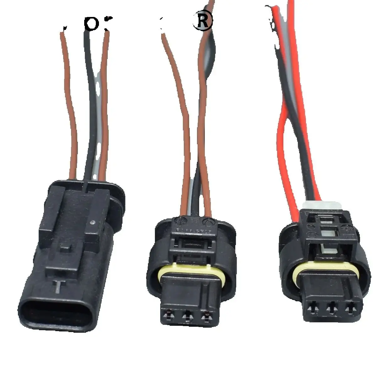 Shhworldsea 3 دبوس موصل سلك السيارات المقاوم للماء 1718653-1 / 4F0 973 703A / 2-1718652-3 عكس الرادار التوصيل لشركة فولكس فاجن أودي #2