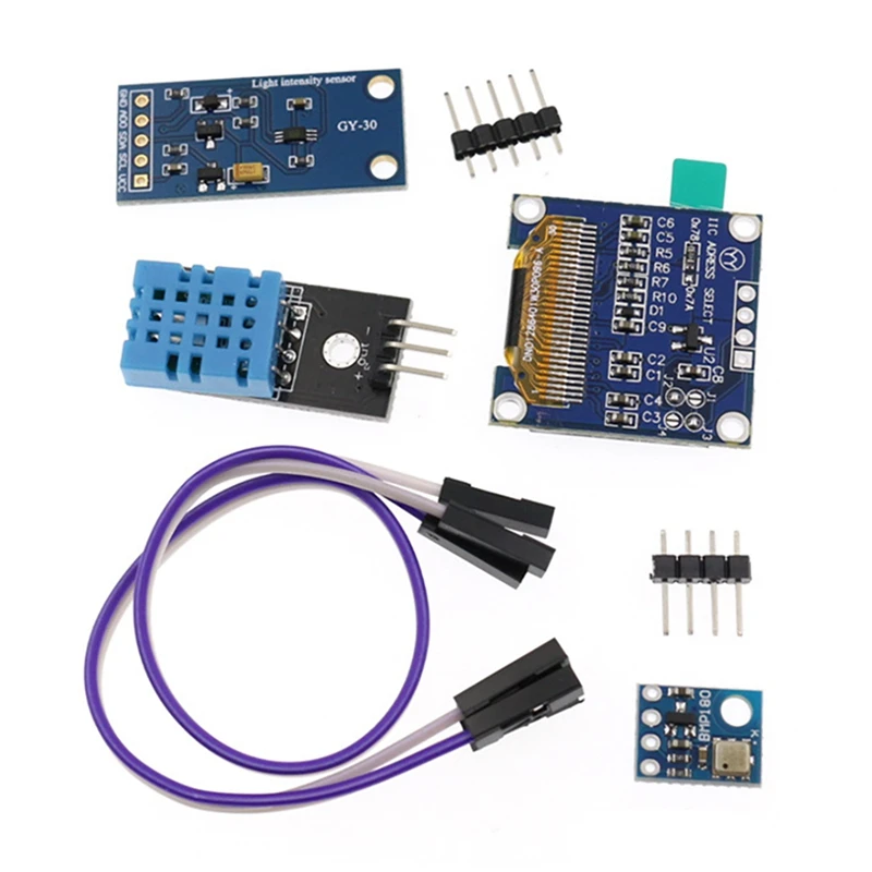 Kit de estación meteorológica al por menor, sensores de humedad y presión ambiental, ESP8266