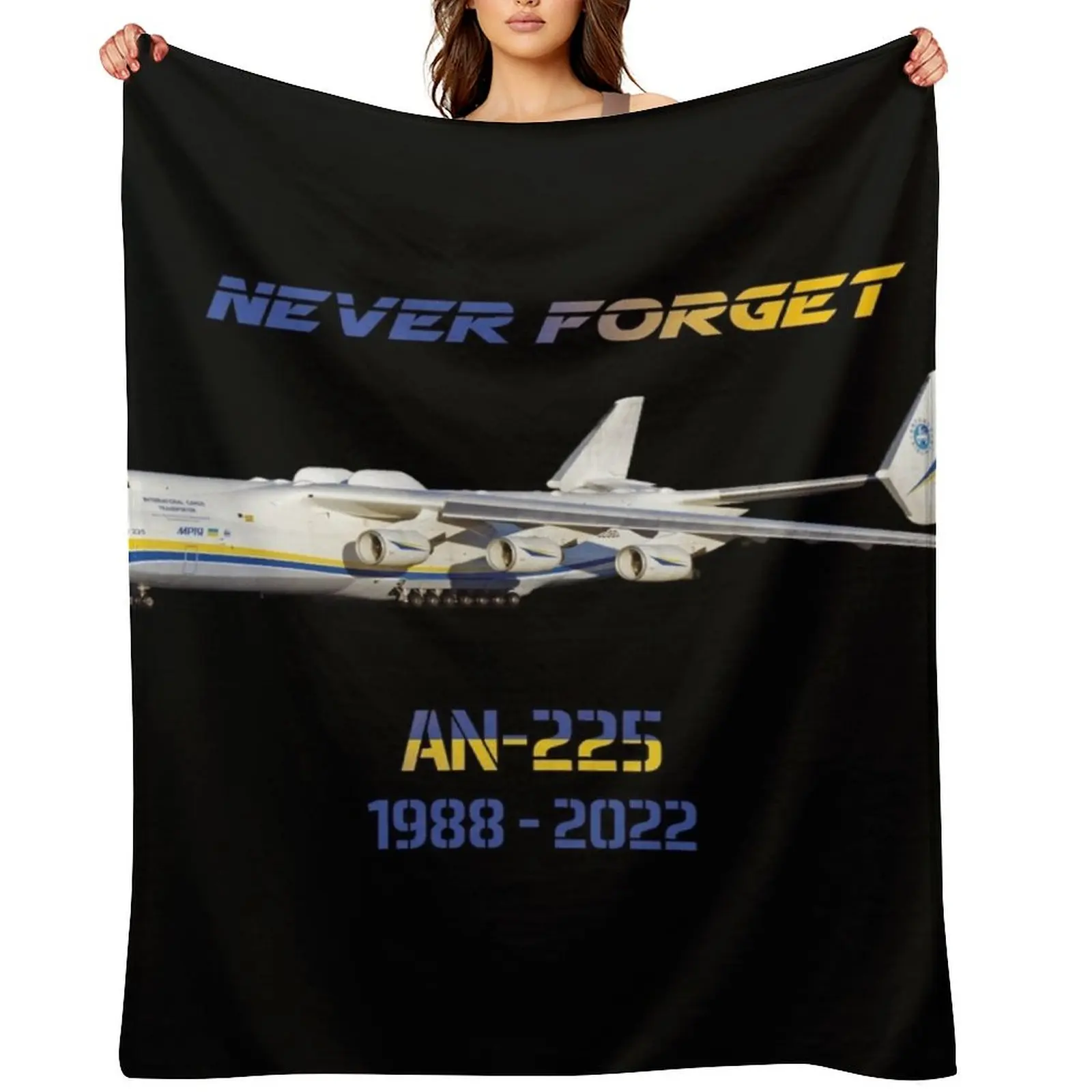 AN-225 Never forget Throw Blanket sofa bed Sofa Cute Plaid Flannel Blankets