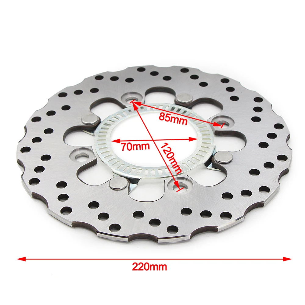 220mm Motorcycle Rear Brake Disc Rotor 5mm For Kawasaki NINJA 650 Z650 ABS 2017-2022 ER-6F ABS 2006-2017 ER-6N ABS 2008-2016