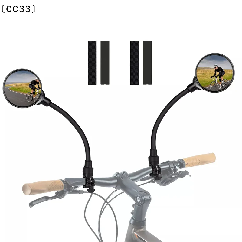 

2PCS Long Bicycle Rearview Handlebar Mirrors 360° For Mountain Road Bike Motorcycle Bendable Hose Rearview Mirror〔CC33〕