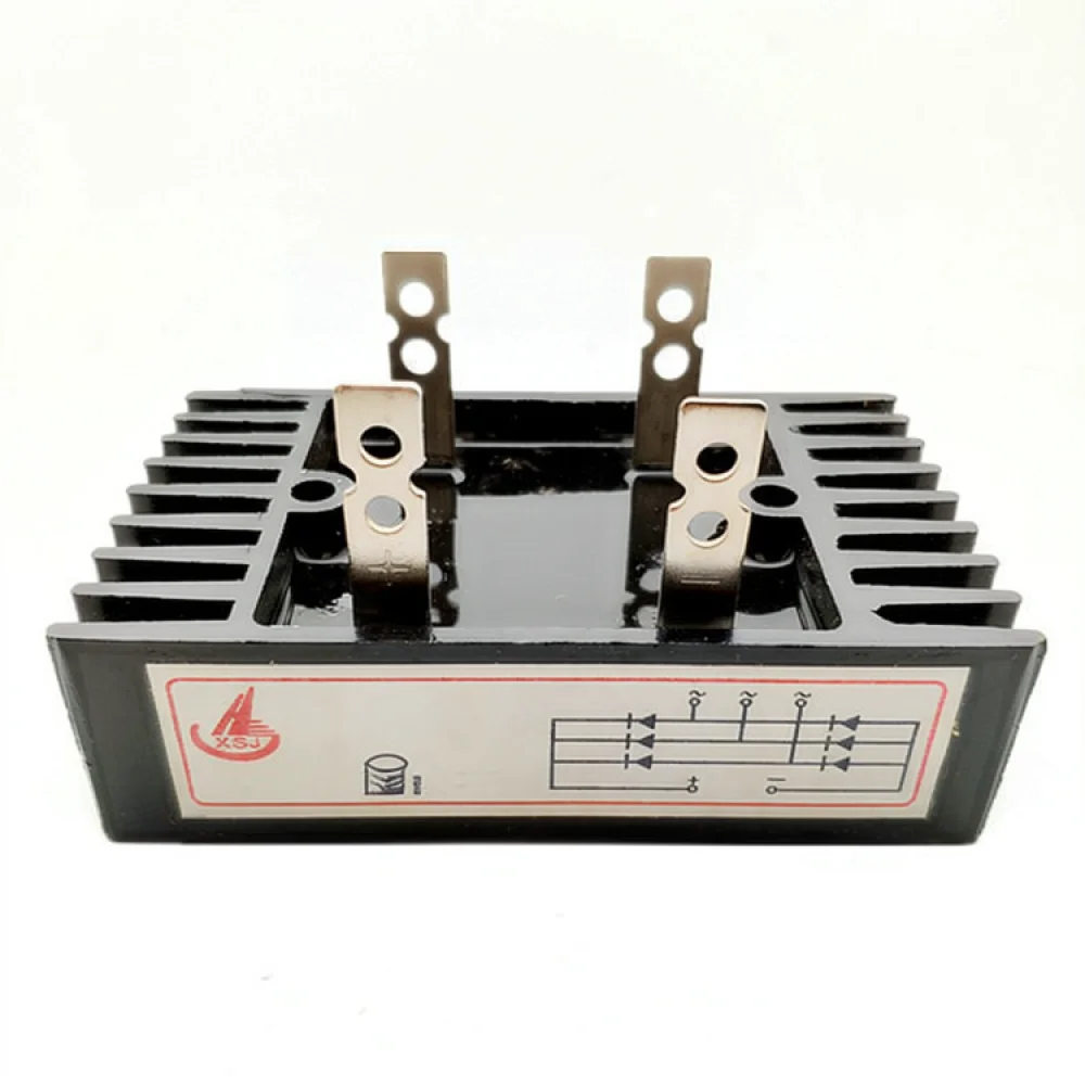 100A 1600V Three Phase Bridge Rectifier With Cooling Fin For Industrial Generator Power Supply Repair Parts Replacement