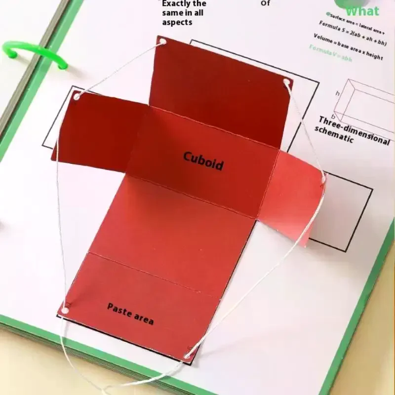 1 Set Spatial Thinking Training DIY Math Learning Book 3D Geometry Quiet Book For Kids Montessori Educational Tracing Workbook