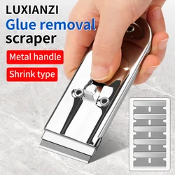 LUXIANZI Metal Glue Remover Knife Stainless Steel Blades Set For Glass Floor Wall Clean Tool Multifunctional Retractable Knife
