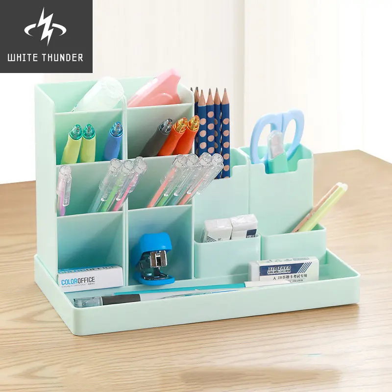 

Large Capacity Cute Pen Holder Desk Accessories Pencil Storage Box Desktop Organizer Stand Case School Office Stationery