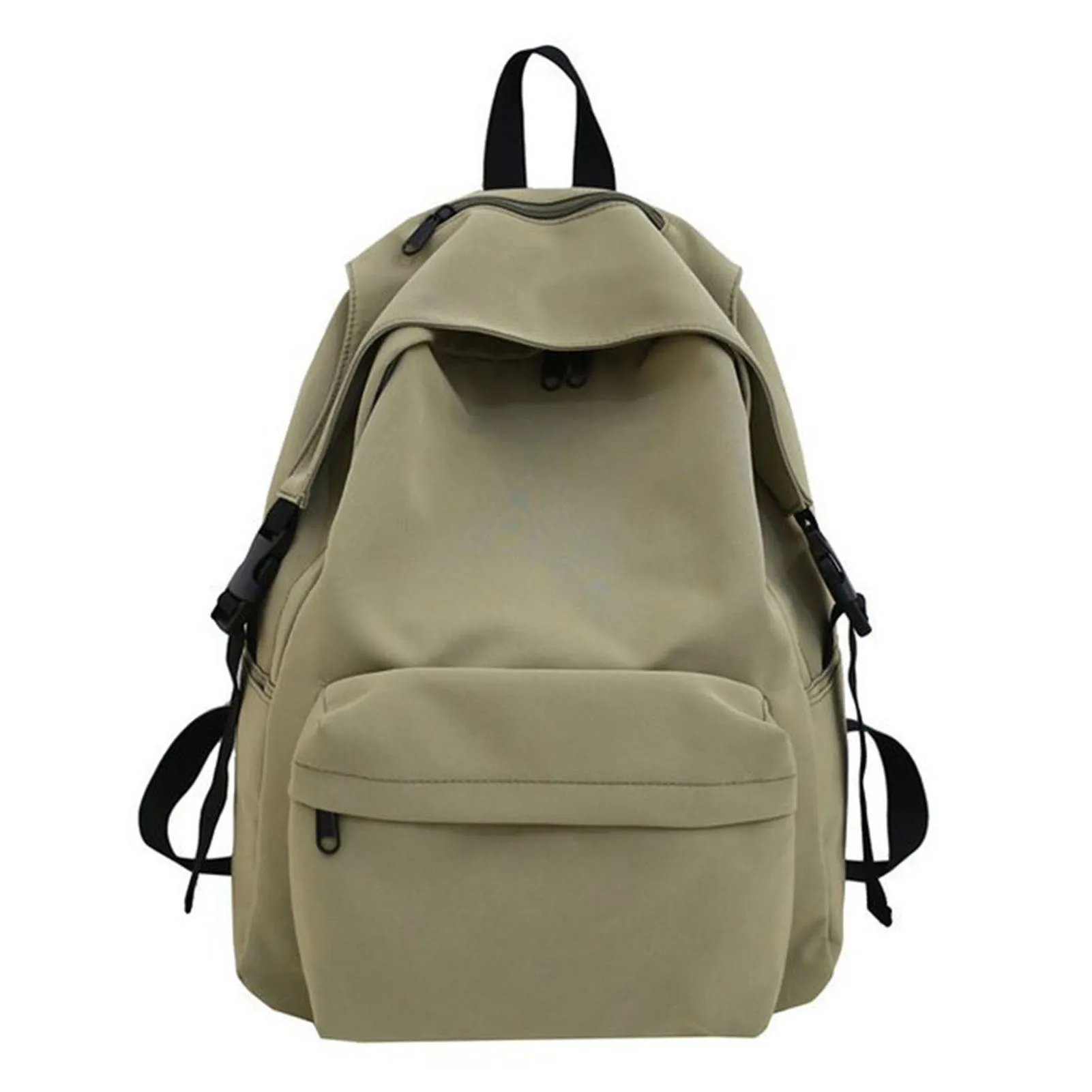 Solid Color Minimalist School Bag Waterproof Computer Backpack for Outdoor Camping Hiking