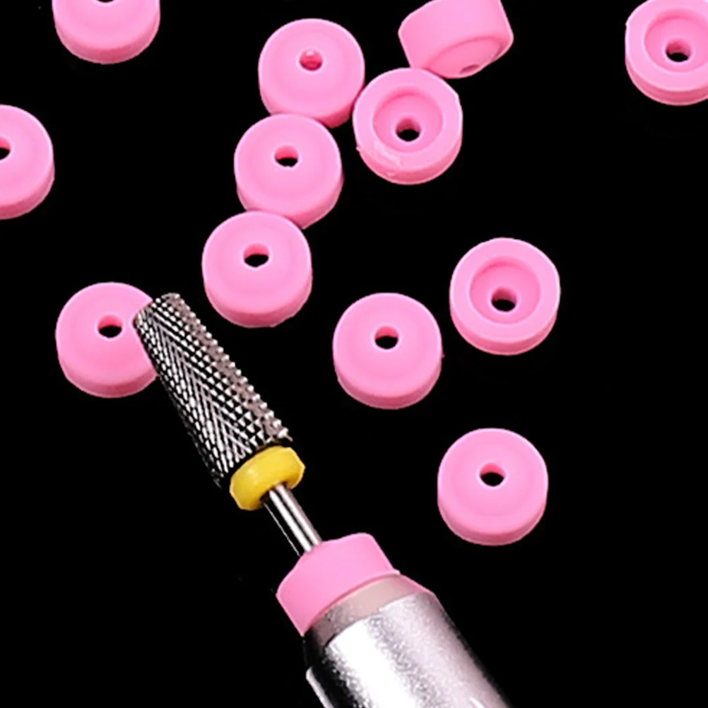 15 szt. Silikonowe osłonki na frezy do paznokci, pyłoszczelne nakładki ochronne na narzędzia do manicure, akcesoria dla stylistów paznokci, zestaw narzędzi do manicure
