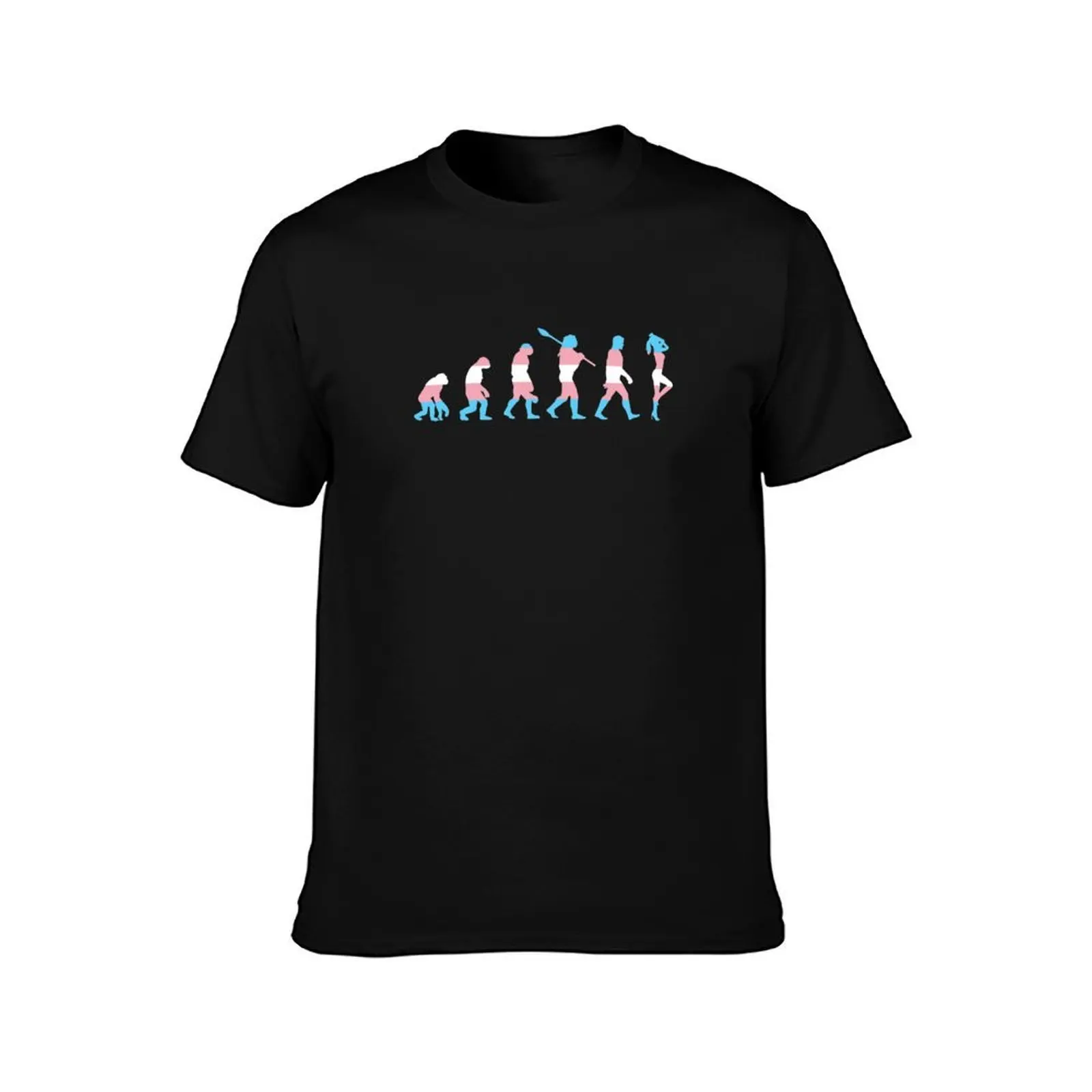 Trans woman evolution T-Shirt, Summer Casual Cotton Tee, Oversized Streetwear Tops, Vintage Graphic Print, Unisex Men Women