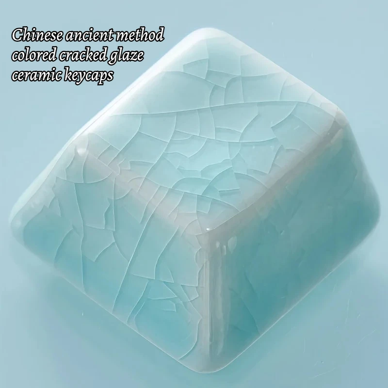 

Цветные треснувшие глазурованные керамические колпачки для клавиш, древние китайские керамические изделия, натуральные трещины, 4-точечная поперечная ось, настройка отверстия