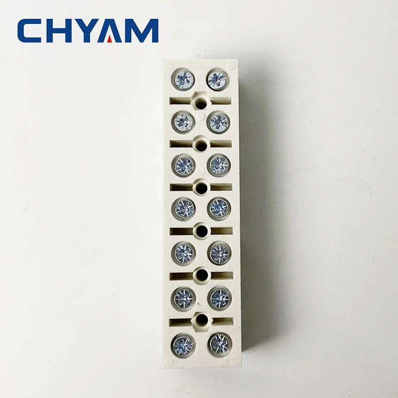 80A/7P Terminal Blocks Screw Fixed Type Base Connection Terminals Connector Plate JX-8007