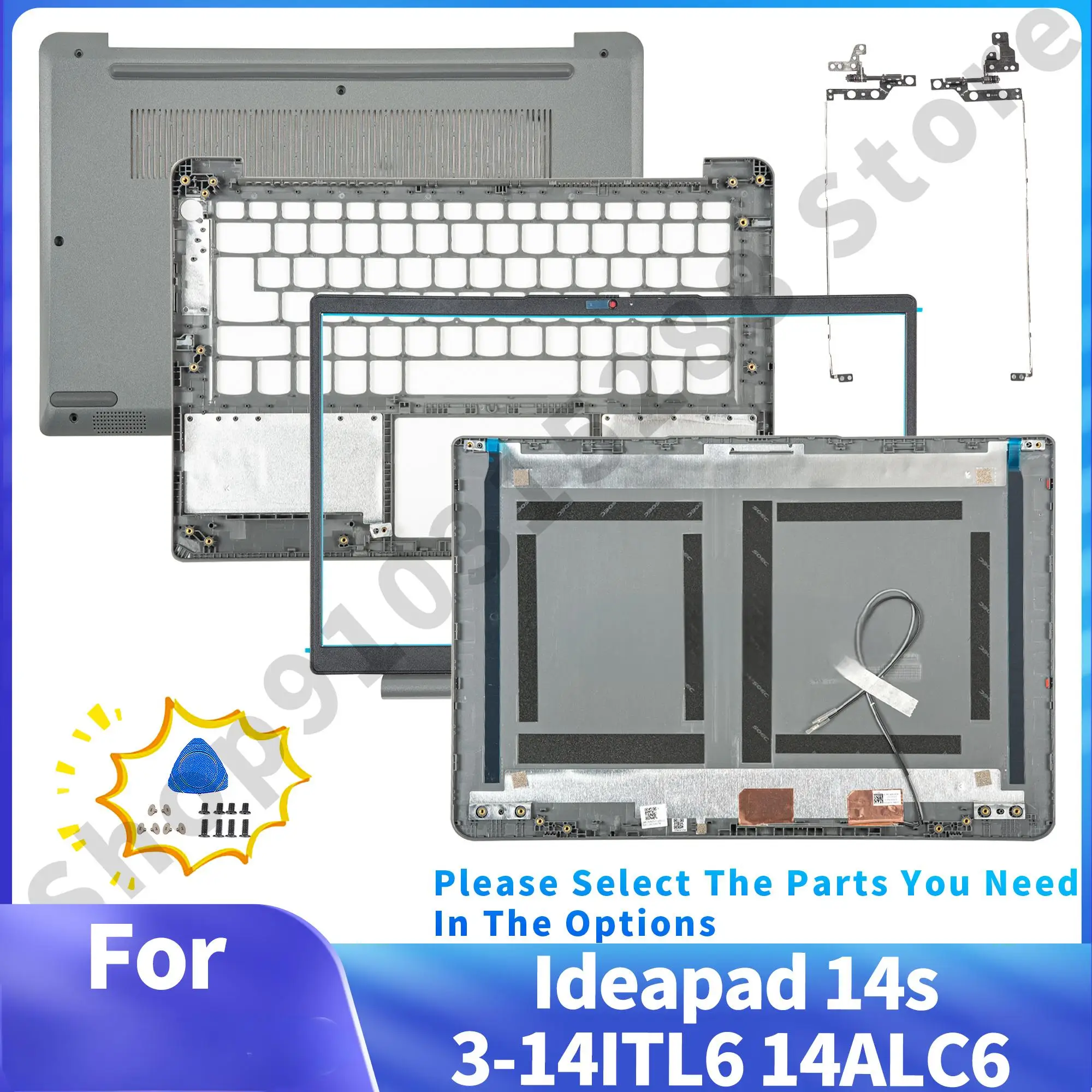 Coque arrière LCD pour ordinateur portable, lunette avant, repose-poignets, boîtier astronomique, remplacement pour urgence, nouveau, AP21M000100, apad 3-14ITL6 3-14ALC6 2021