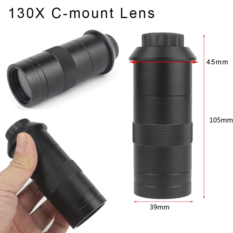 4K Microscope 55MP USB HDMI VGA Electronics Digital Video Camera Monocular Continus Zoom 130X Lens Soldering Phone Repair Tools