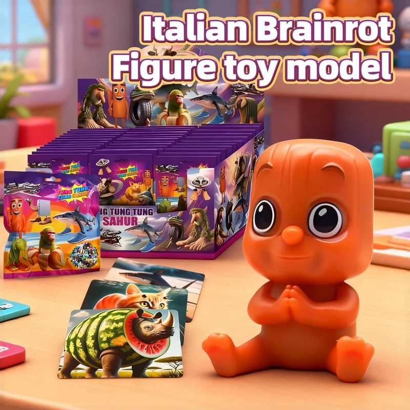 6/3/1 шт., итальянская слепая сумка для мозга, загадочная коробка, игрушки, забавные мем, фигурки мозга, наборы торговых карточек, украшение для рабочего стола, рождественские подарки