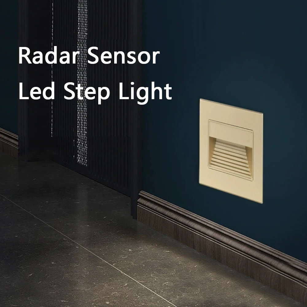 Recessed Wall Lamp Sensor Staircase Lighting Led Step Footlight Night Spot Lamp Motion Detect Luminaires Bedroom Bathroom XINLAT