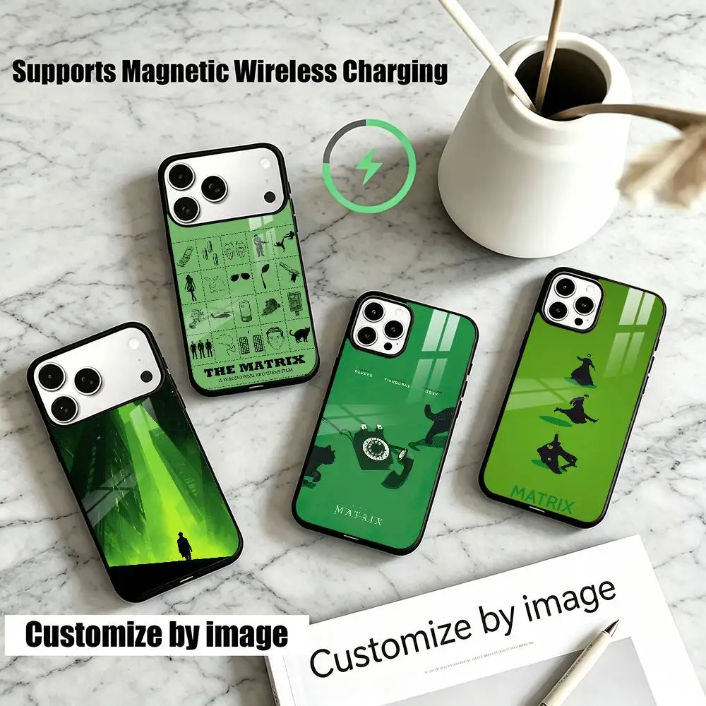 

Neo Keanu Reeves The M-Matrix Phone Case For iPhone17,16,15,14,13,12,11 Plus,Pro Compatible with magnetic wireless charging