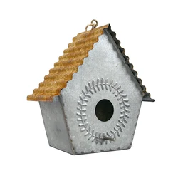 Metal Bird Houses For Outside Garden Yard Backyard Balcony Pendant Simulation Fence Bird Nest Home Decora