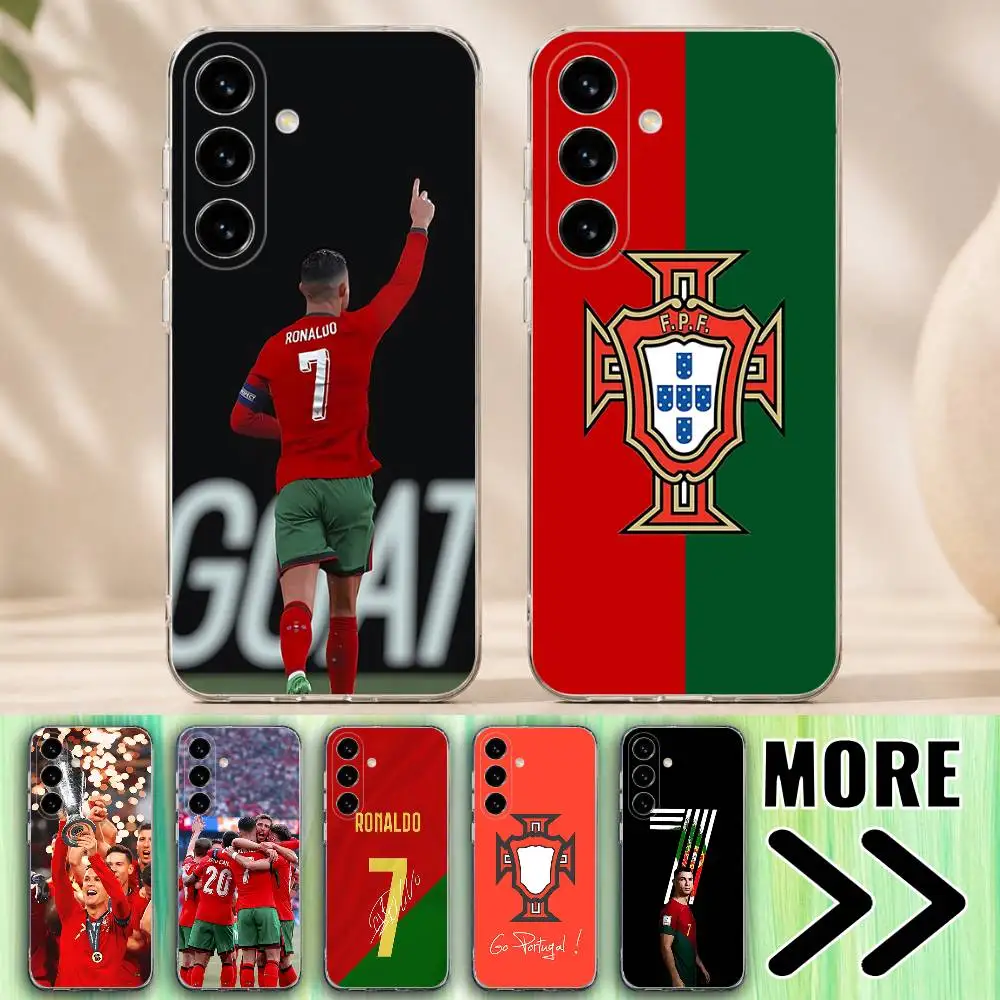 

Portugal Futebol Team Phone Case for Samsung Galaxy A12 13 A72 71 52 51 Note A32 31 30 22 21 20 S Transparent Bumper