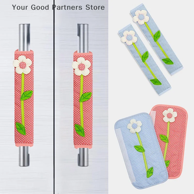 

2Pcs Refrigerator Handle Cover Kitchen Utensils Refrigerator Cover Door Handle Kitchen Solid Handles Protector Gloves Accessory