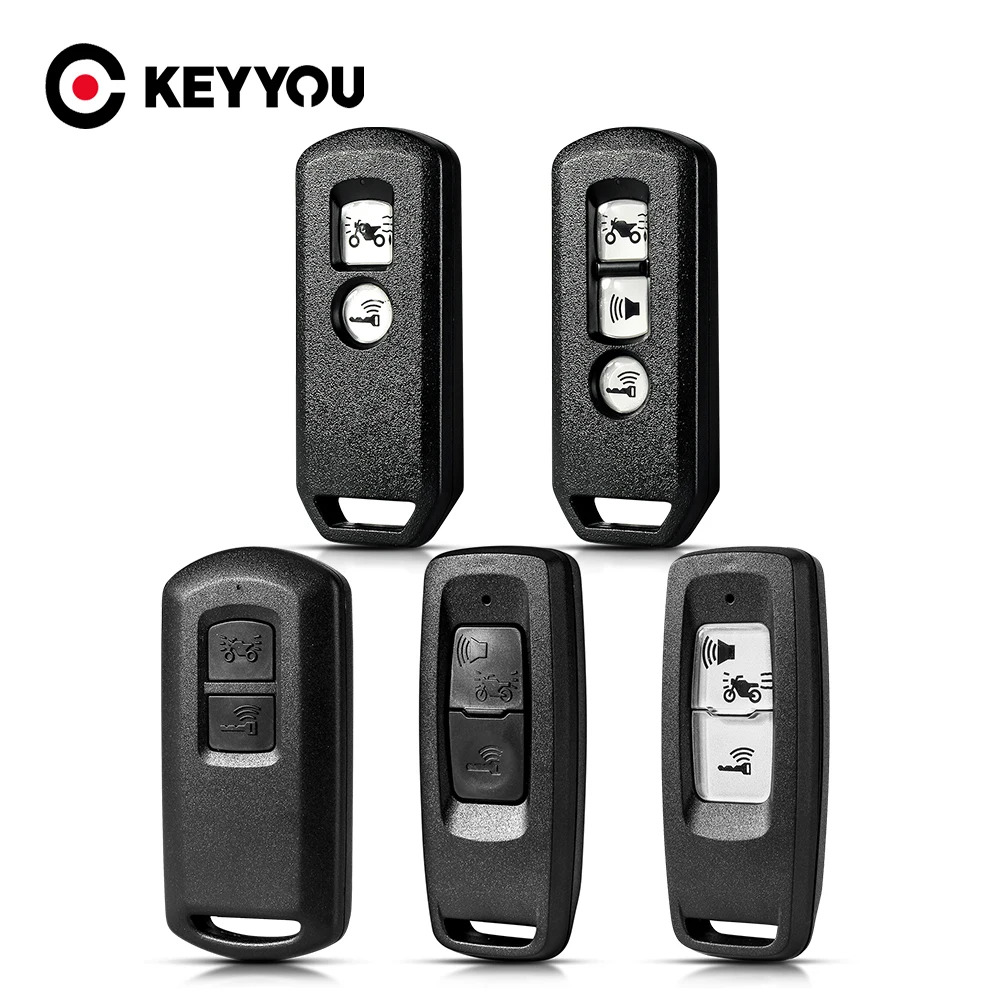KEYYOU Keyless Go Motorcycle Scooter 2 Buttons Remote Smart Car Key Shell Case For Honda X-ADV SH Forza PCX Hybrid 2015-2016