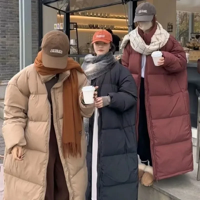 Stevige Winterjas Dames Lange Parka Verdikte Oversized Plus Size X-Lange Katoenen Gewatteerde Jas Winterjas Dameskleding Nieuw