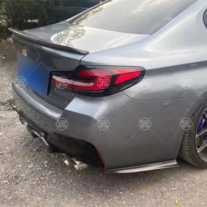 

Carbon Fiber Rear Canard Splitter Diffuser Side Bumper Fins Winglet For BMW 5 Series G30 G31 Sedan 4 Door PSM Style Flaps Apron
