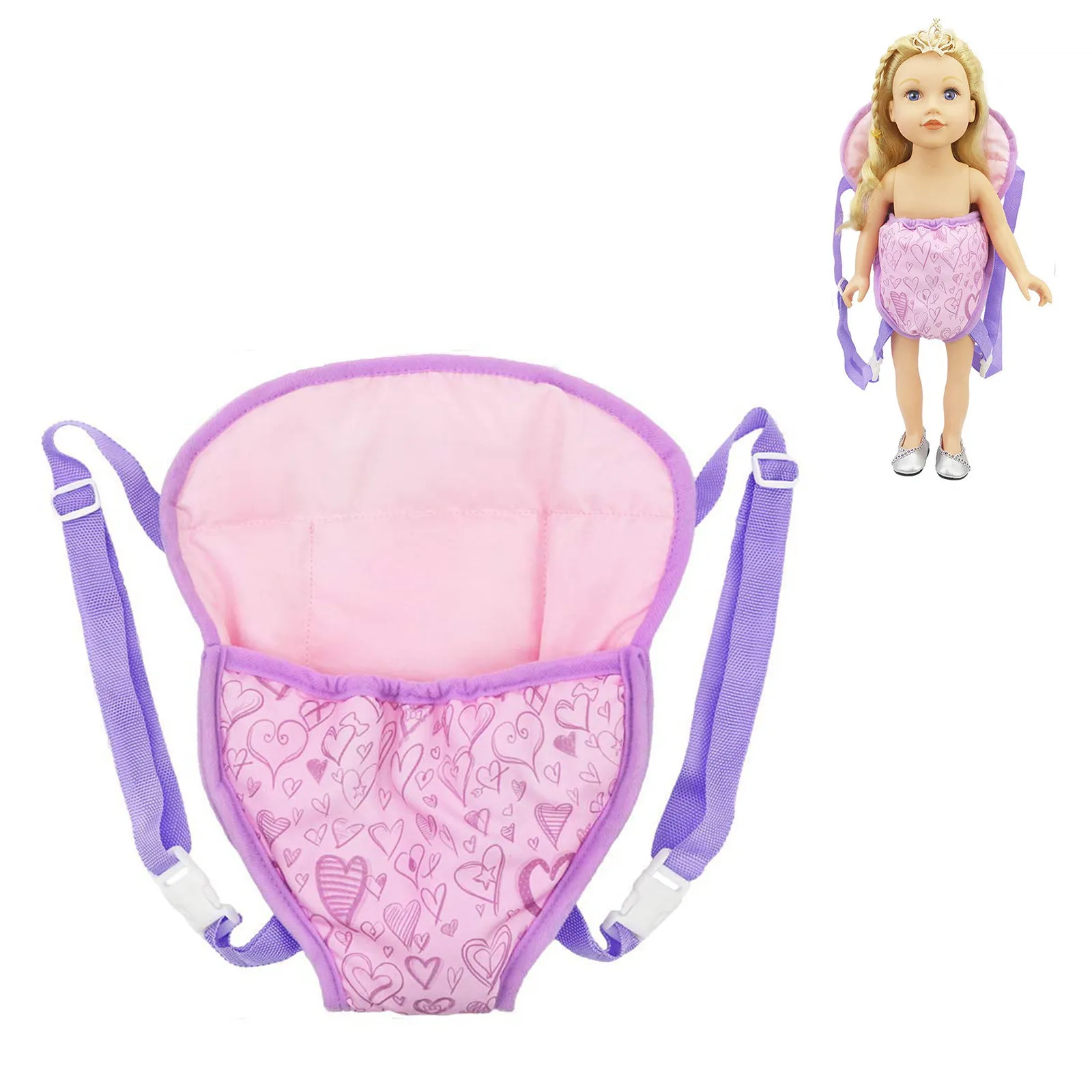 Doll Backpack For 15 To 18 Inch American Doll Girl Toy &  Born Baby Clothes Accessories & Nenuco & Our Generation & Baby Reborn