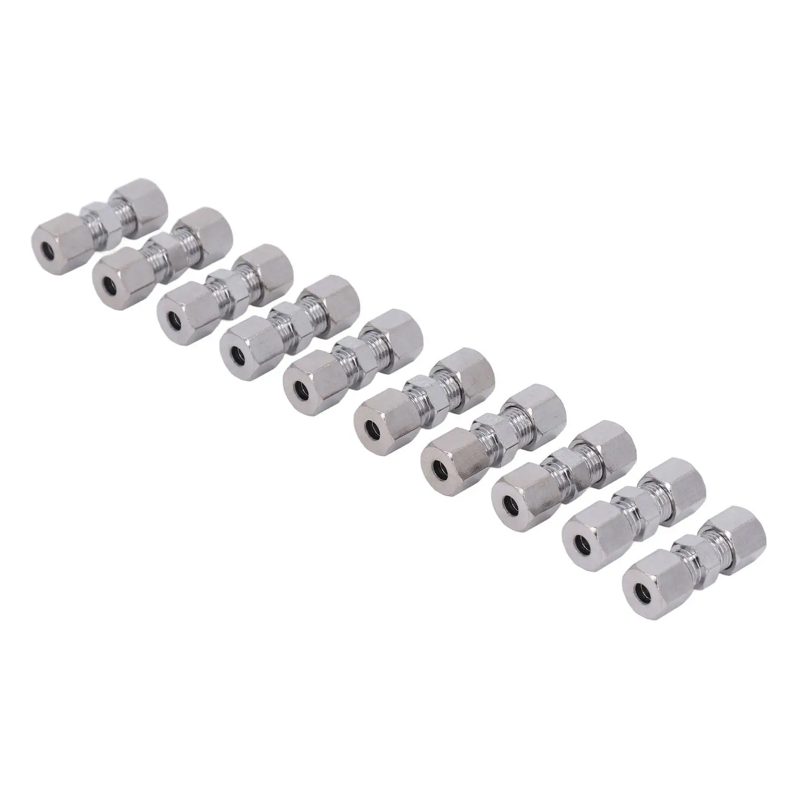 Brake Connector Chrome Plated Copper Long Life Span Strong Brake Line Connector Anti Corrosion for 4 .75mm Dia Tube