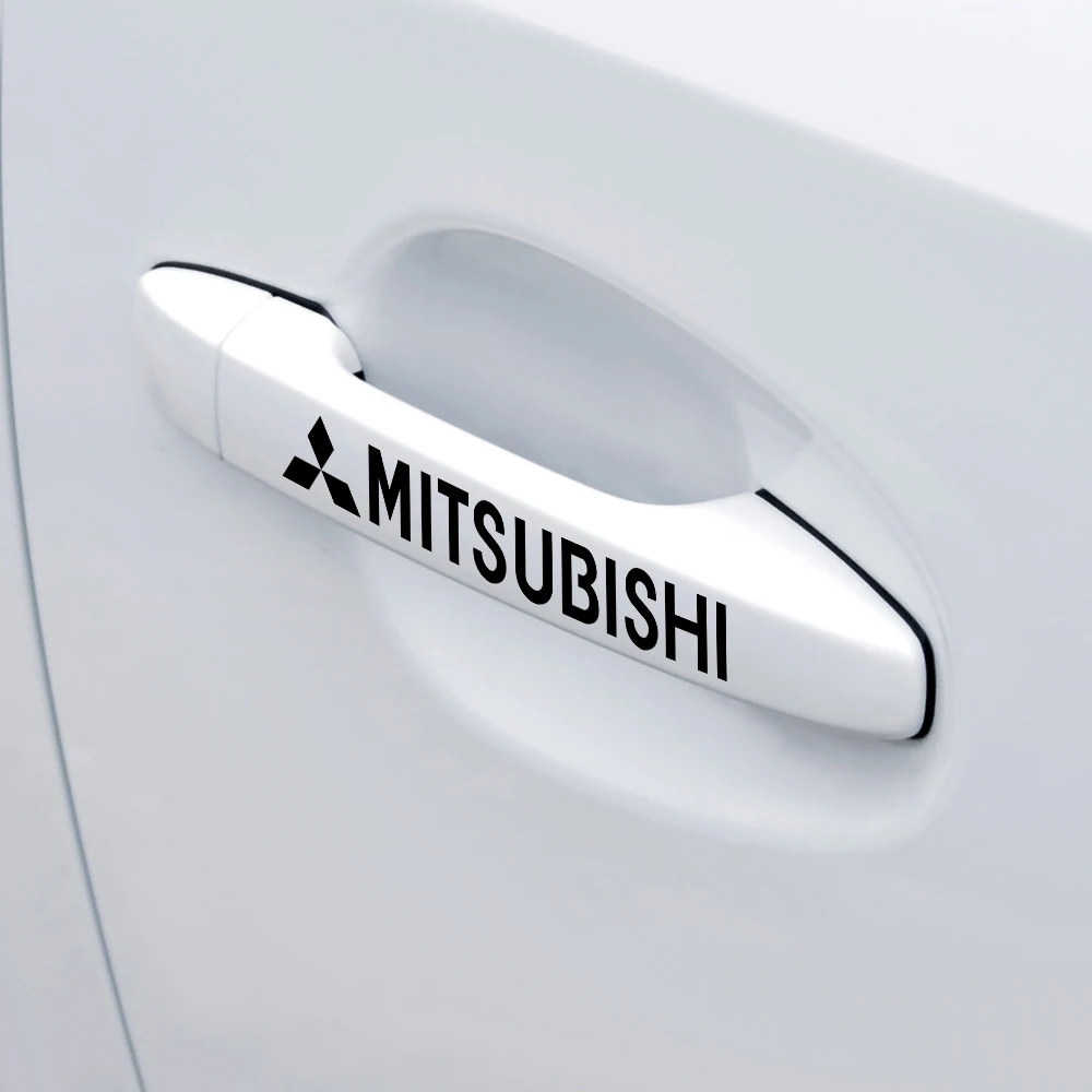 4pcs Auto PVC Emblem Karosserie Seitentür Rad Felgen Aufkleber Zubehör für Mitsubishi Rallye Lancer Outlander Lancer Air trek