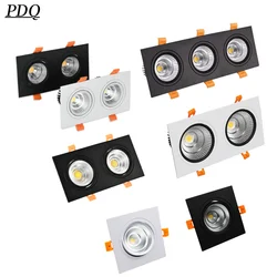 Regulável LED down light Shoot the light LED lâmpada de teto COB LED embutido spot light 12W 14W 18W 24W iluminação interna 85-240V