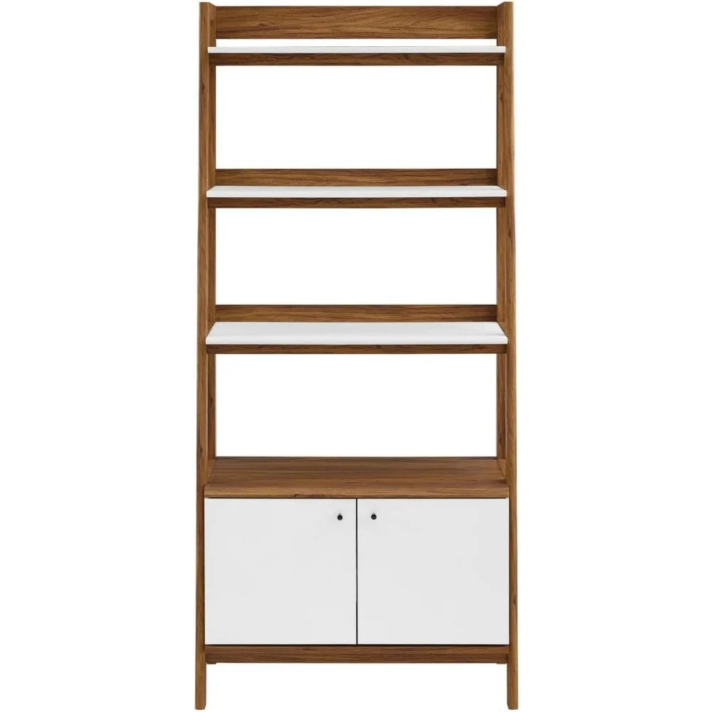 Bixby Display Case, 33" Bookshelf, Walnut White