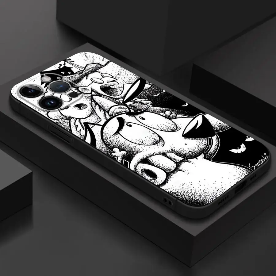 حافظة سوداء ناعمة لهاتف جوجل بيكسل 6 برو 8a 7 Pro 7a 8 Pro 6a 9 Pro XL 9a Cute Cowardlys Dog #5