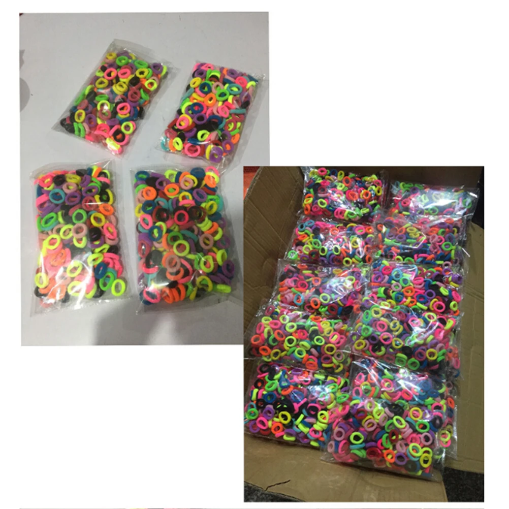 

200Pcs Mixed Color Hair Ties Ponytail Holders High Elastic Rubber Bands for Adults Strong Hair Rope Rubber Bands